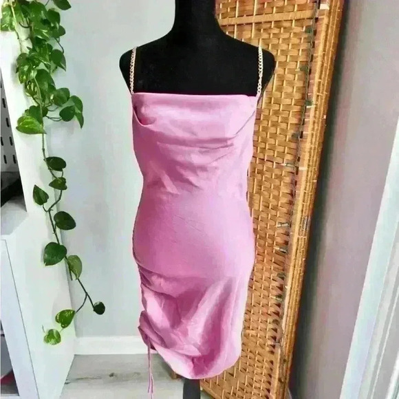 ASTR The Label Chain Strap Ruched Mini Dress - Picture 1 of 11